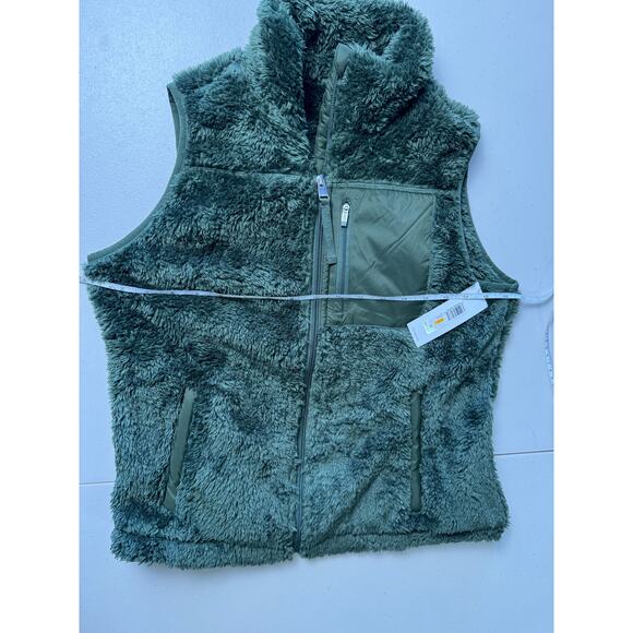 Calvin Klein Performance Women's Sherpa Vest NWT GREEN SIZE S - Picture 9 of 10